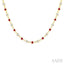 Bezel Alternate Gemstone & Diamond Necklace
