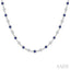 Bezel Alternate Gemstone & Diamond Necklace