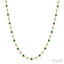 Bezel Alternate Gemstone & Diamond Necklace