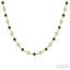 Bezel Alternate Gemstone & Diamond Necklace