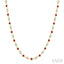 Bezel Alternate Gemstone & Diamond Necklace