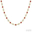 Bezel Alternate Gemstone & Diamond Necklace