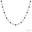 Bezel Alternate Gemstone & Diamond Necklace