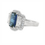 Sapphire & Diamond Three Stone Ring