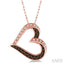 Heart Shape Champagne Diamond Pendant