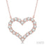 Heart Shape Diamond Pendant