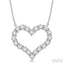 Heart Shape Diamond Pendant