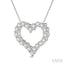Heart Shape Diamond Pendant