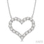 Heart Shape Diamond Pendant