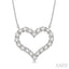 Heart Shape Diamond Pendant