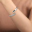 Bujukan Sterling Silver Bypass Bangle Bracelet
