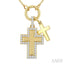 Cross Charm Diamond Fashion Pendant