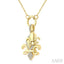 Fleur De Lis Charm Diamond Fashion Pendant
