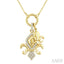 Fleur De Lis Charm Diamond Fashion Pendant