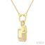 Emerald Shape Charm Diamond Fashion Pendant