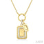 Emerald Shape Charm Diamond Fashion Pendant