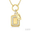 Emerald Shape Charm Diamond Fashion Pendant