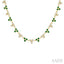 3 Stone Bezel Alternate Gemstone & Diamond Necklace