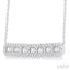 Bar Fusion Halo Diamond Necklace