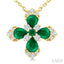 Blossom Pear Shape Gemstone & Diamond Pendant