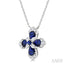 Blossom Pear Shape Gemstone & Diamond Pendant
