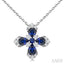 Blossom Pear Shape Gemstone & Diamond Pendant