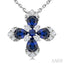 Blossom Pear Shape Gemstone & Diamond Pendant