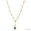 Bar Link Gemstone & Diamond Necklace