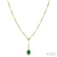 Bar Link Gemstone & Diamond Necklace