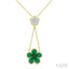 Blossom Pear Shape Gemstone & Diamond Necklace