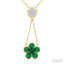 Blossom Pear Shape Gemstone & Diamond Necklace