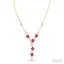 Blossom Gemstone & Diamond Fashion Y Necklace