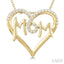 Mom Heart Shape Diamond Fashion Pendant