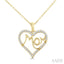 Mom Heart Shape Diamond Fashion Pendant