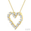 Heart Mixed Shape Diamond Fashion Pendant