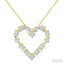 Heart Mixed Shape Diamond Fashion Pendant