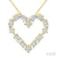 Heart Mixed Shape Diamond Fashion Pendant