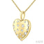 Puffed Heart Shape Diamond Pendant
