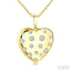 Puffed Heart Shape Diamond Pendant