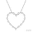 Heart Shape Floating Diamond Fashion Pendant