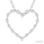 Heart Shape Floating Diamond Fashion Pendant