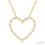 Heart Shape Floating Diamond Fashion Pendant