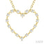 Heart Shape Floating Diamond Fashion Pendant