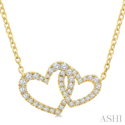 Heart Interlock Diamond Fashion Pendant