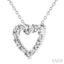 Heart Shape Petite Diamond Fashion Pendant