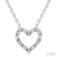 Heart Shape Petite Diamond Fashion Pendant