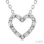 Heart Shape Petite Diamond Fashion Pendant
