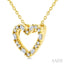 Heart Shape Petite Diamond Fashion Pendant