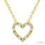Heart Shape Petite Diamond Fashion Pendant