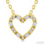 Heart Shape Petite Diamond Fashion Pendant